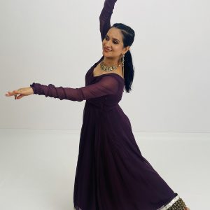 Dark Purple Georgette Anarkali