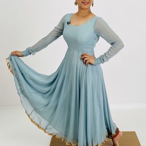 Sky Blue Georgette Anarkali